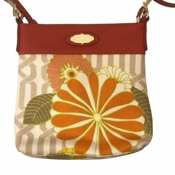 Spartina 449 reddish orange crossbody bag - Picture 1 of 11